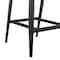 Armen Living Aileen Outdoor Patio Counter Height Bar Stool in Aluminum and Wicker with Gray Cushions 840254333185 - alternate 2